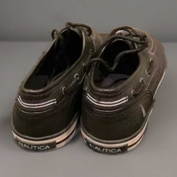 Nautica Spinnaker Black Loafer Shoes Boys Size 5 EXCELLENT CONDITION - Picture 3 of 7